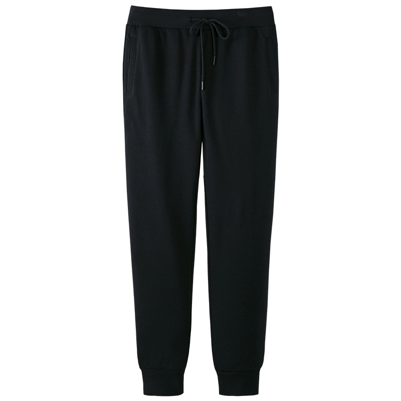 森马休闲裤女运动裤显瘦秋冬黑色松紧腰运动裤休闲针织束脚裤宽松