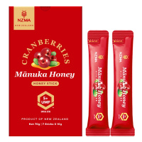 NZMA麦卢康 便携装蔓越莓口味UMF5+麦卢卡蜂蜜水果味新西兰进口 条状袋装独立小包装10g*7
