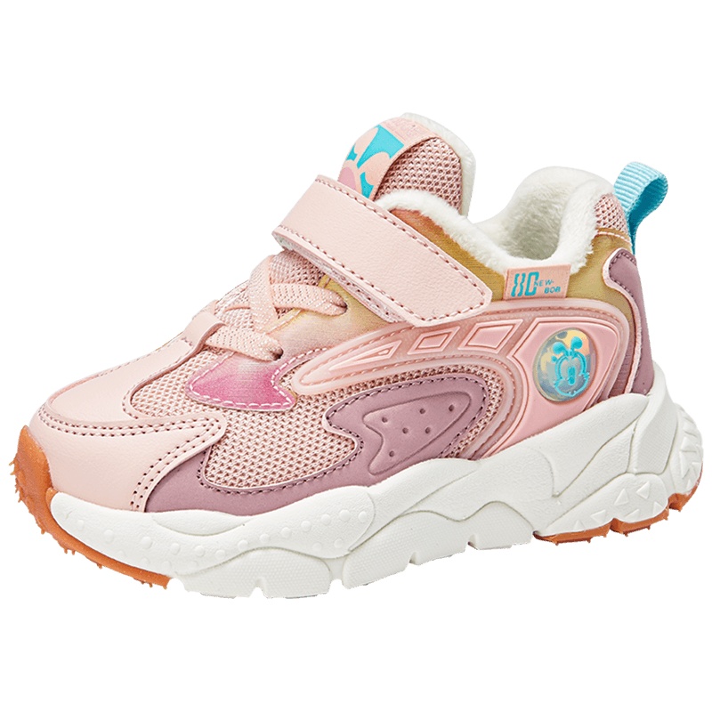 巴布豆house童鞋儿童棉鞋2021冬季新款男童学步鞋加绒加厚女童宝宝鞋BJ21856