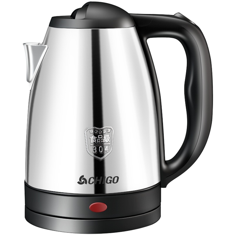 志高(CHIGO)电水壶食品级304不锈钢1.8L电热水壶1500W家用烧水壶宿舍开水壶办公室ZD18A-708银色