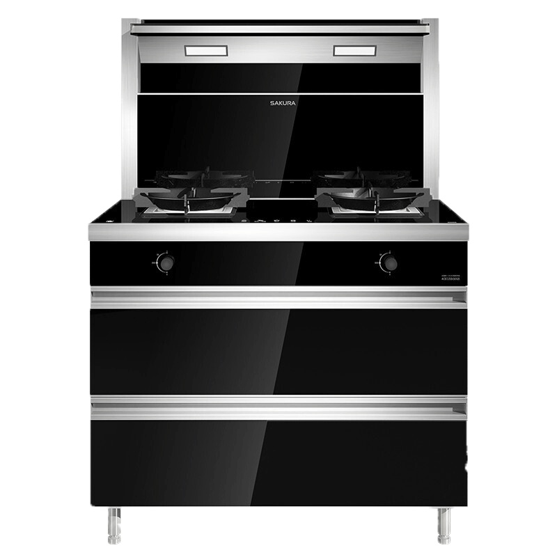 樱花(SAKURA)集成灶家用侧吸一体式一体灶下排式双电机油烟机燃气灶带消毒柜一体正品G002BQ 天然气