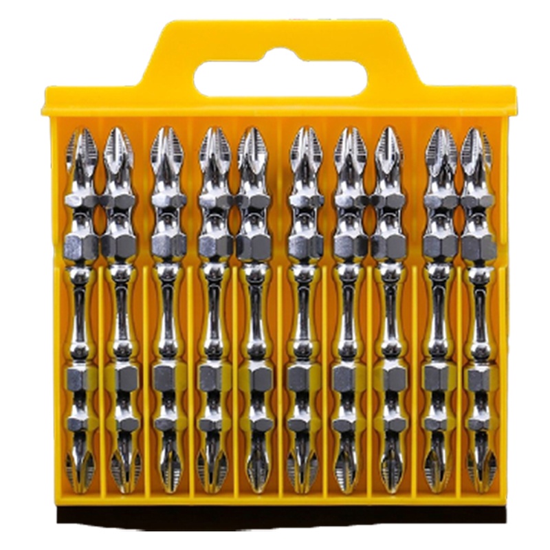 防滑十字批头六角柄电动螺丝刀阿斯卡利双头防滑强磁性风批头手电钻起子 xxx