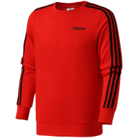 adidas男服卫衣圆领红色套头衫运动休闲运动服DU0488 L DU0488红色