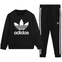 adidas阿迪达斯三叶草男童装运动服休闲服套装4-10岁小童ED7728