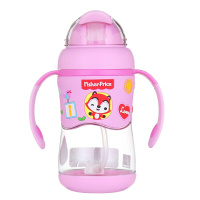 Fisher Price费雪 婴儿防漏防呛6-18个月宝宝儿童双耳学饮杯套装 FP-8632A 粉色