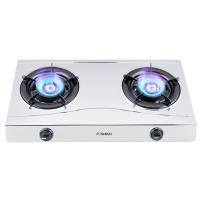 方帅(FOSHUAI)台式燃气灶不锈钢 煤气灶双灶台上打火灶老式灶台 T02双眼灶液化气灶具4.2KW 企业价