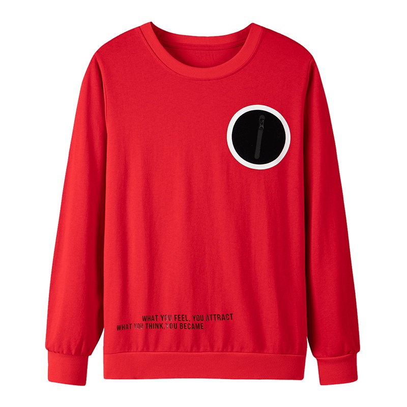 雪中飞2019春秋新款男式修身套头基础款舒适圆领卫衣休闲时尚上衣