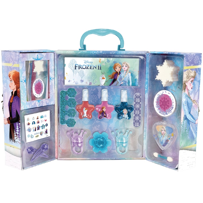 壹百分 迪士尼冰雪2 儿童化妆品美妆指甲彩妆玩具礼物女孩 DS-2280