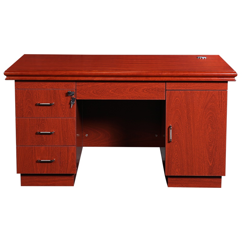 HiBoss办公桌油漆桌1.4米写字台学习桌简约现代电脑桌