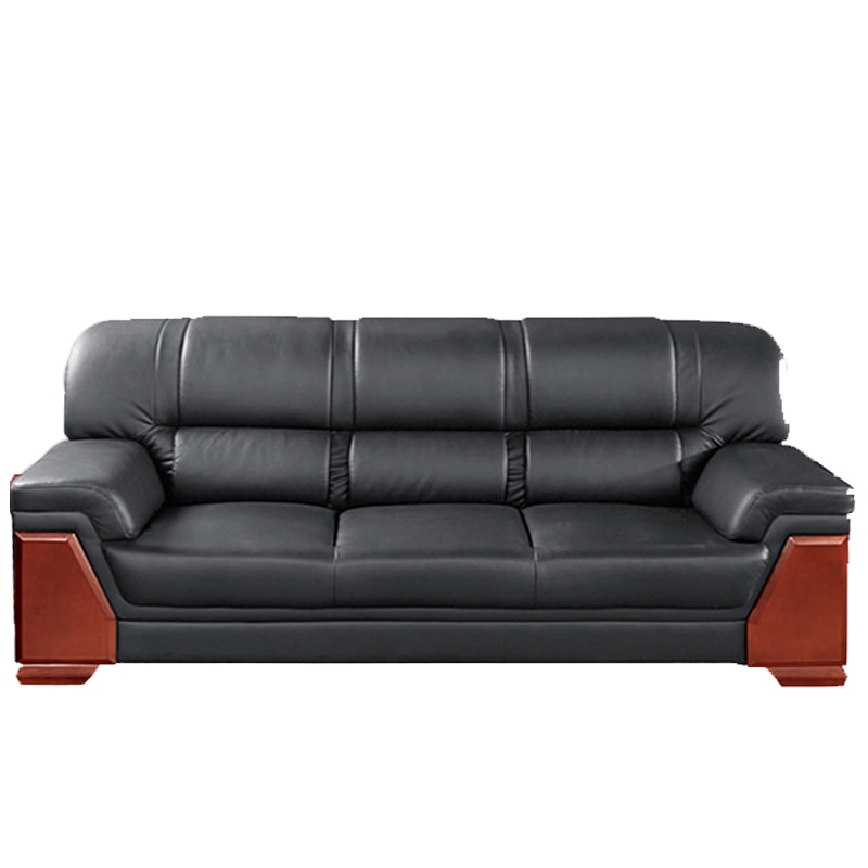 匡大办公沙发 洽谈接待商务沙发组合 简约现代沙发 黑色西皮办公沙发JC801