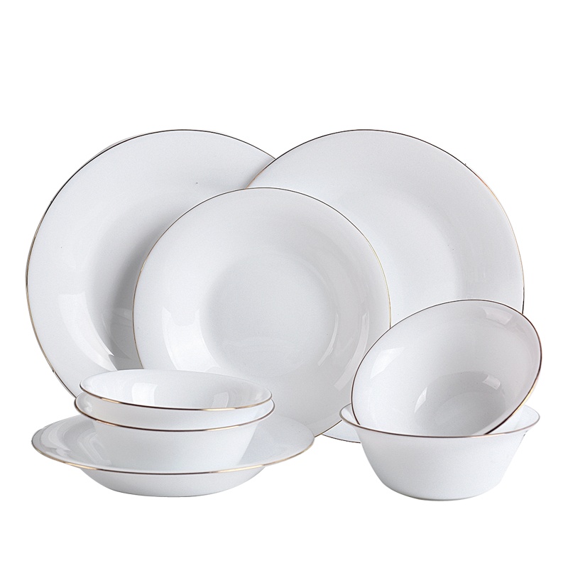 青苹果玻璃餐具套装 日式玻璃餐具餐盘沙拉碗 水果碗碟盘