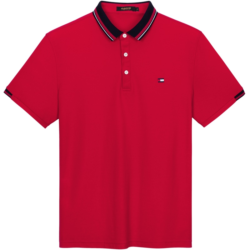 千纸鹤男装休闲撞色短袖POLO衫2020年春季商务男士冰丝上衣25260