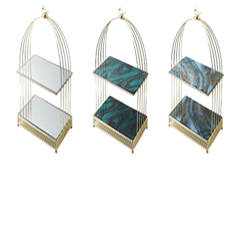 玻璃托 盘 双层收 纳架