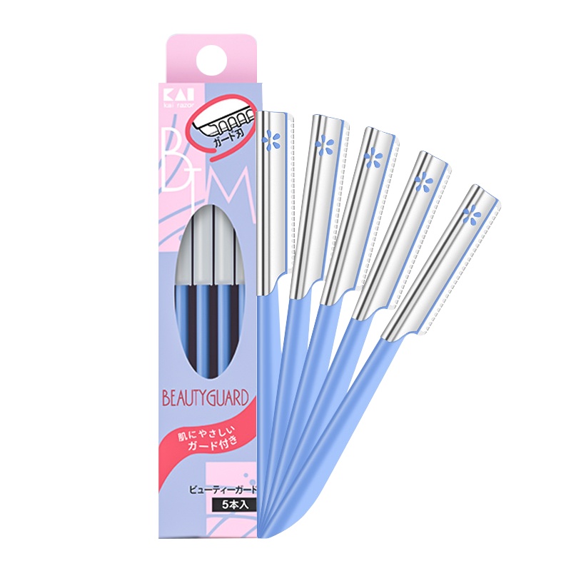 kai贝印 人气修眉刀 日本COSME大赏修眉工具 (5把装)两色可选 红色装