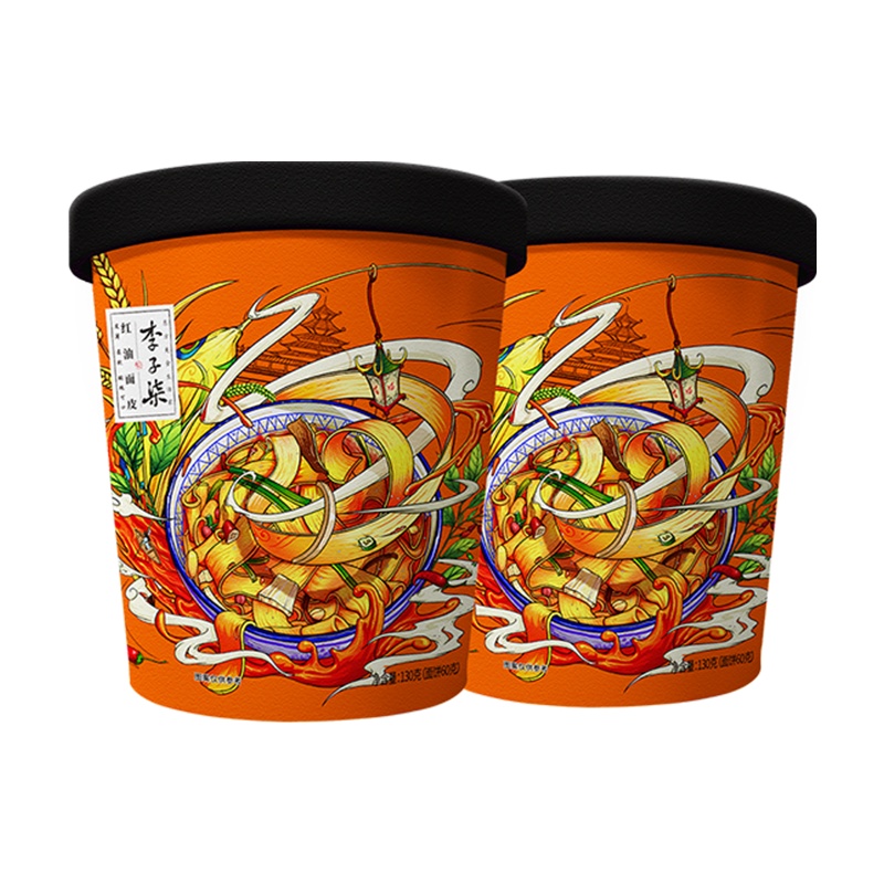 李子柒红油面皮香辣速食方便面泡面食品干拌面擀面皮即食