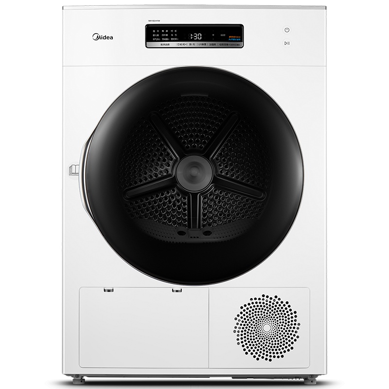 美的(Midea)MH100-H1W 10公斤大容量智能热泵烘干机 健康柔烘 除螨又除菌 智能家电