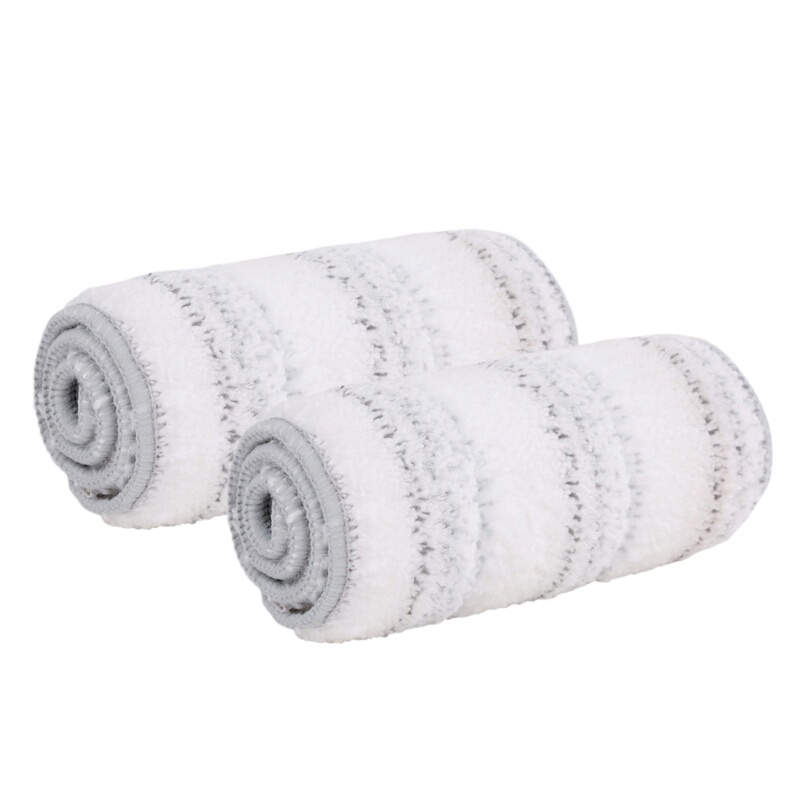 美丽雅 拖布平板拖把地拖墩布替换备件 纤维拖布 适用于洗刷刷拖把 2片装