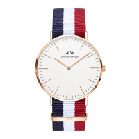 瑞士品牌爱沃驰IW手表 男士石英表休闲时尚简约女士石英表 防水通用腕表情侣表石英表尼龙帆布表带男表