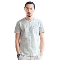 柒牌SEVEN男装短袖T恤男中国风商务圆领T恤男上衣