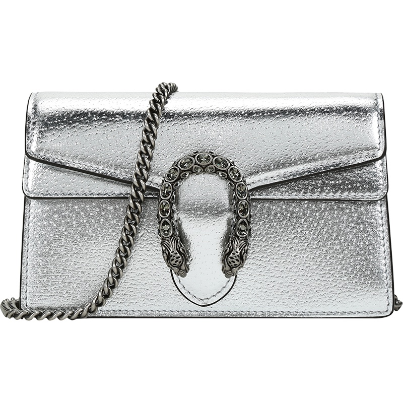 GUCCI 古驰 女士 Dionysus系列皮革超迷你手拿包单肩斜挎包链条包 476432 1TRBN