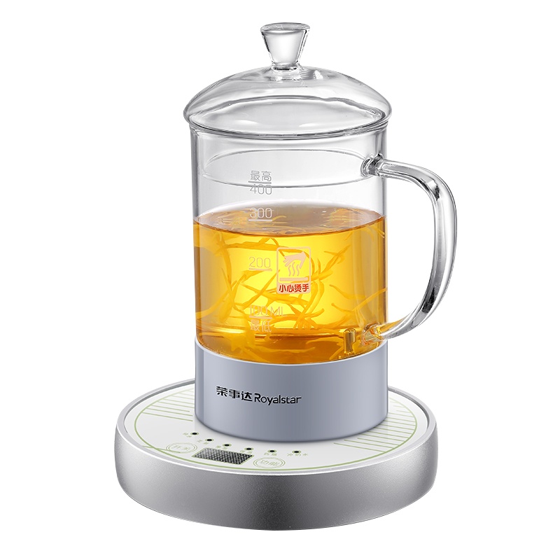 荣事达(Royalstar)迷你养生杯YSC04A电热水杯办公室热牛奶加热器煮粥杯电炖杯烧水杯全自动玻璃分体热茶花茶