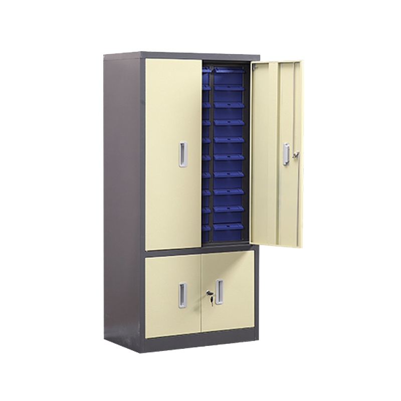 臻远零件柜抽屉式工具柜 30抽蓝色带门加工具柜大号