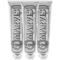 MARVIS玛尔仕瓷白薄荷味牙膏(银色)85ml+85ml+85ml