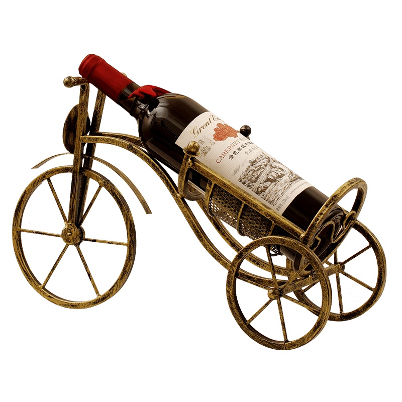 欧润哲(ORANGE) 复古单车造型红酒架餐厅吧台葡萄酒架 酒具家用客厅桌面时尚酒瓶架摆件107733