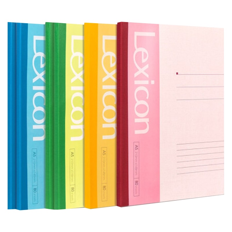 得力7654 A5/80张无线装订本 软抄本 记事本 工作笔记本子 10本装