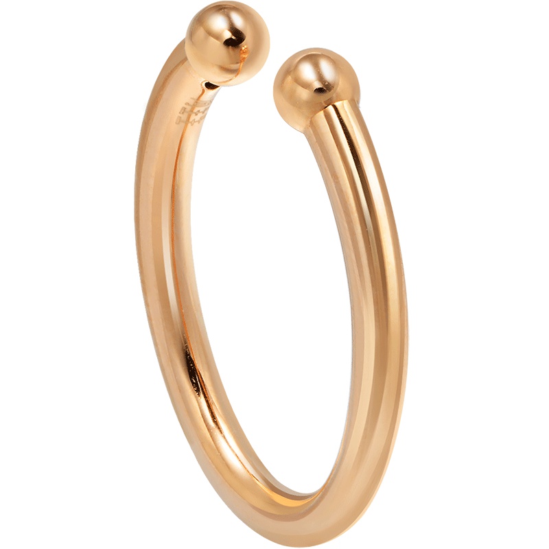 周生生(CHOW SANG SANG)18K红色金Ear Play耳圈单边耳饰