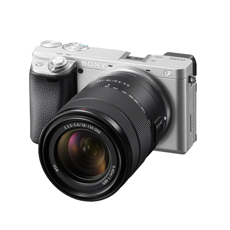 索尼(SONY)Alpha 6400M APS-C画幅微单旅行便携套装 半画幅数码相机(银色 SEL18135镜头 ILCE-6400M/A6400M/α6400m)