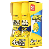得力(deli)6372 36g固体胶 4支/盒 高粘度无甲醛PVP固体胶手工胶 胶带 胶水 胶棒学生财务办公用品