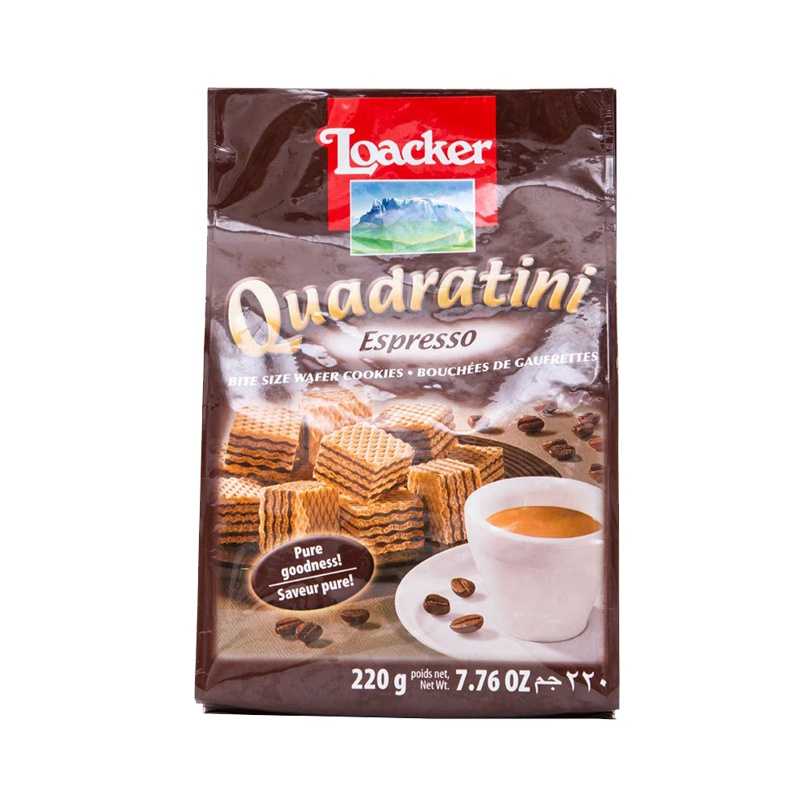 Loacker 莱家 粒粒装浓咖啡味威化饼干 220g/袋装 奥地利进口食品