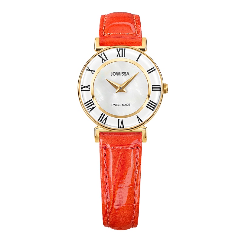 左薇莎(Jowissa)瑞士原装进口手表罗马系列防水浪漫简约女表罗马刻度珠贝母 J2.071.S