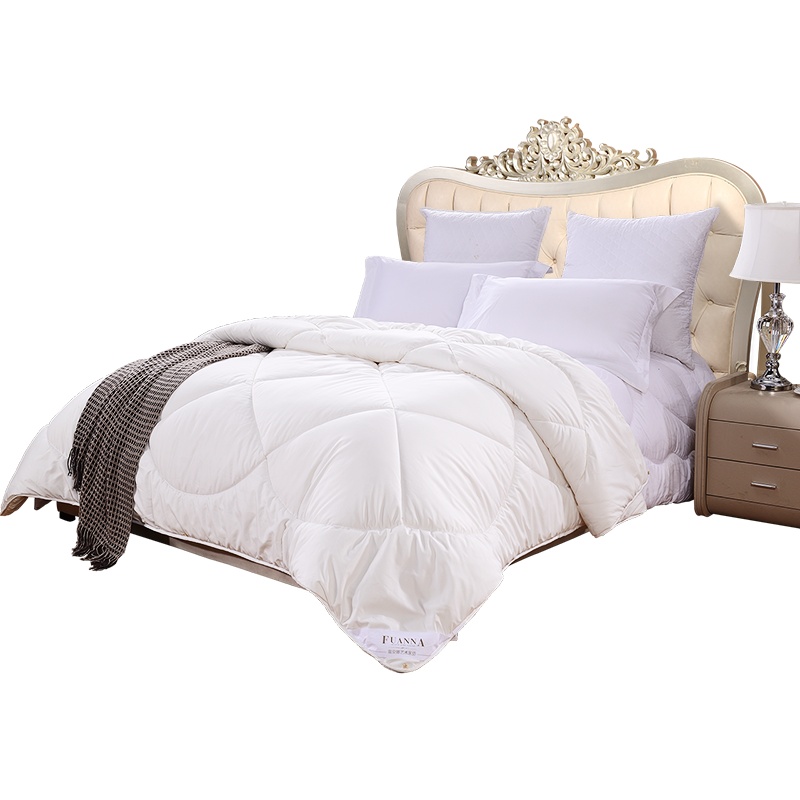 富安娜家纺 新西兰进口抗菌羊毛被子冬天单人被芯双人加厚保暖新西兰进口羊毛被