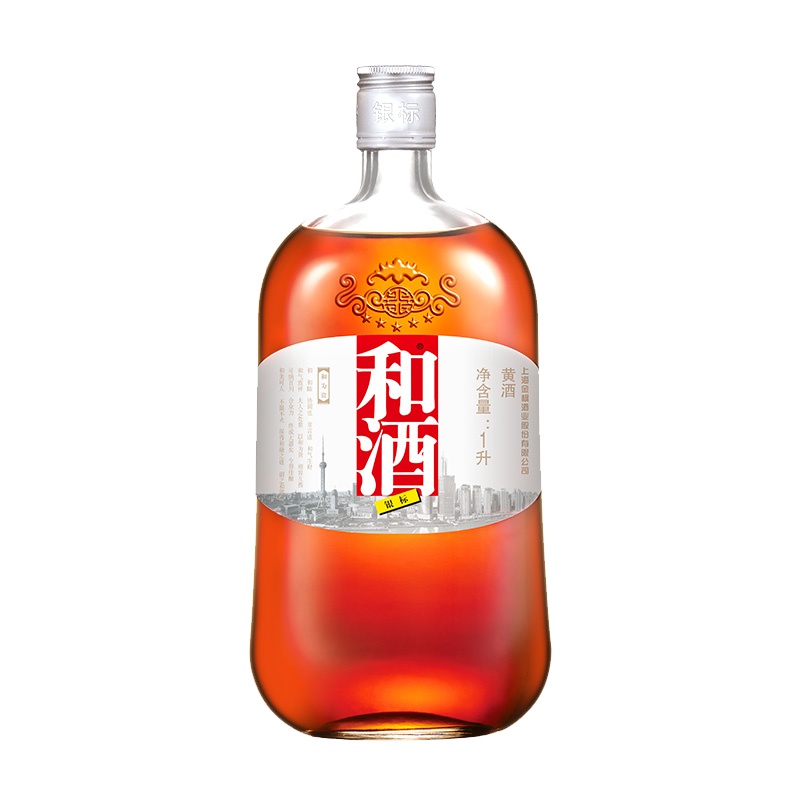 和酒 上海老酒 新银标 13度 半干型黄酒 1000ml*6瓶 黄酒 整箱装 家庭装