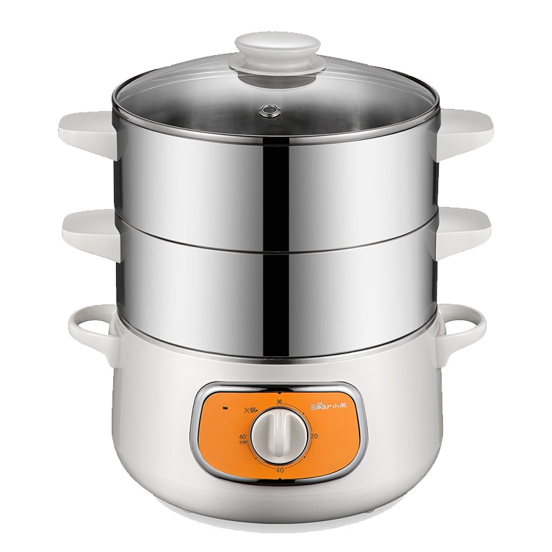 Bear/小熊电蒸锅DZG-D80D2家用三层大容量10L蒸锅全自动多功能蒸菜神器小蒸汽电蒸笼