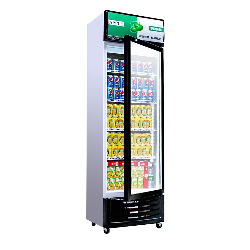 乐创(lecon)商用冷藏饮料柜 展示柜冰柜饮品冰箱 单门风冷
