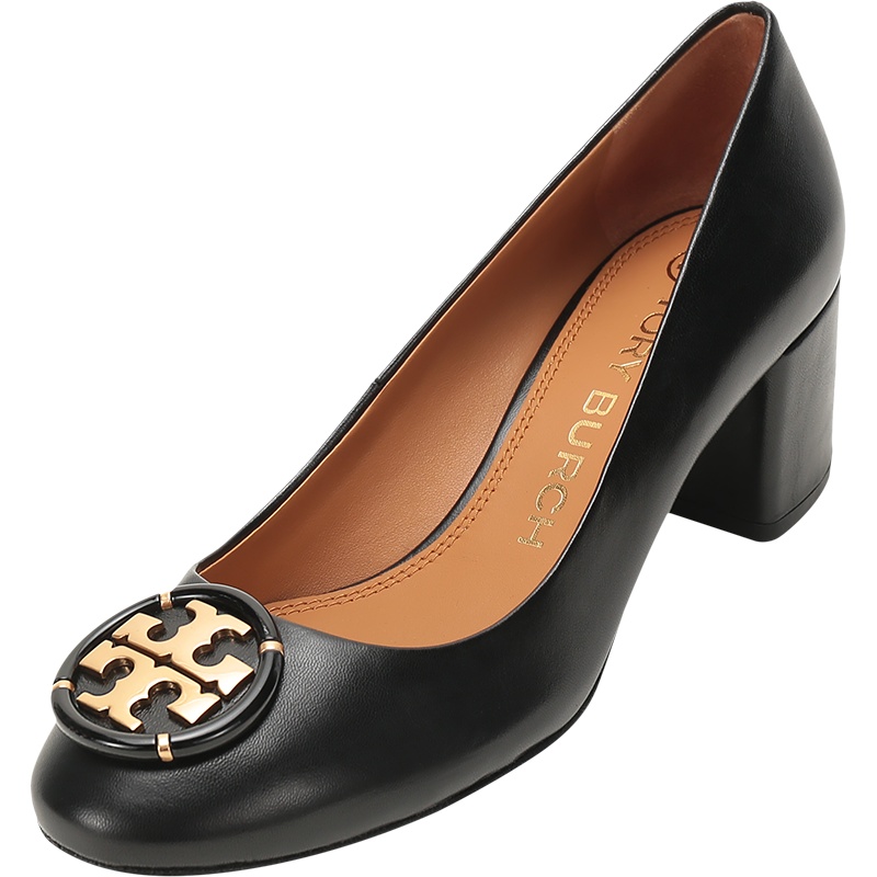 TORY BURCH 托里·伯奇 奢侈品 TB女鞋 羊皮 粗跟高跟鞋皮鞋 76483