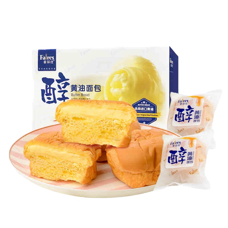 菲尔仕 醇黄油面包2kg整箱早餐营养网红零食代餐糕点小面包点心
