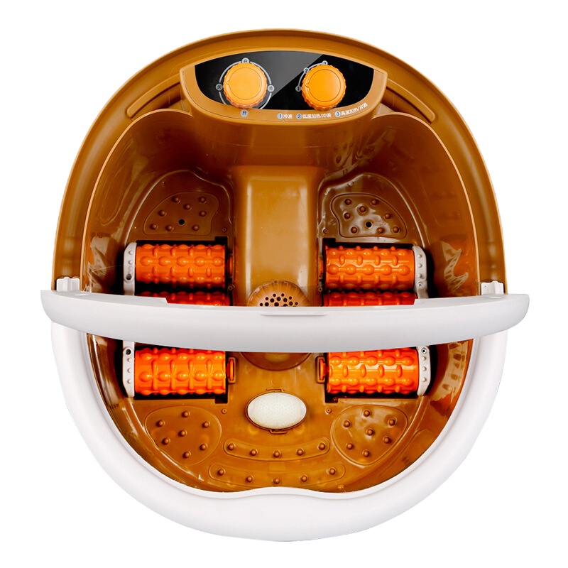 亚摩斯 足浴盆RS-FT895A热浪沐足宝按摩泡脚桶 洗脚盆 棕色