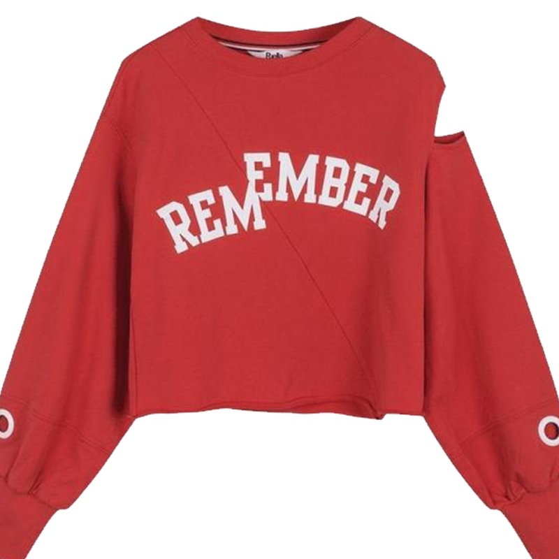 【热卖】打底衫女长袖露肩2019春新款气质韩版雪纺秋宽松时尚小衫短款少女20011753