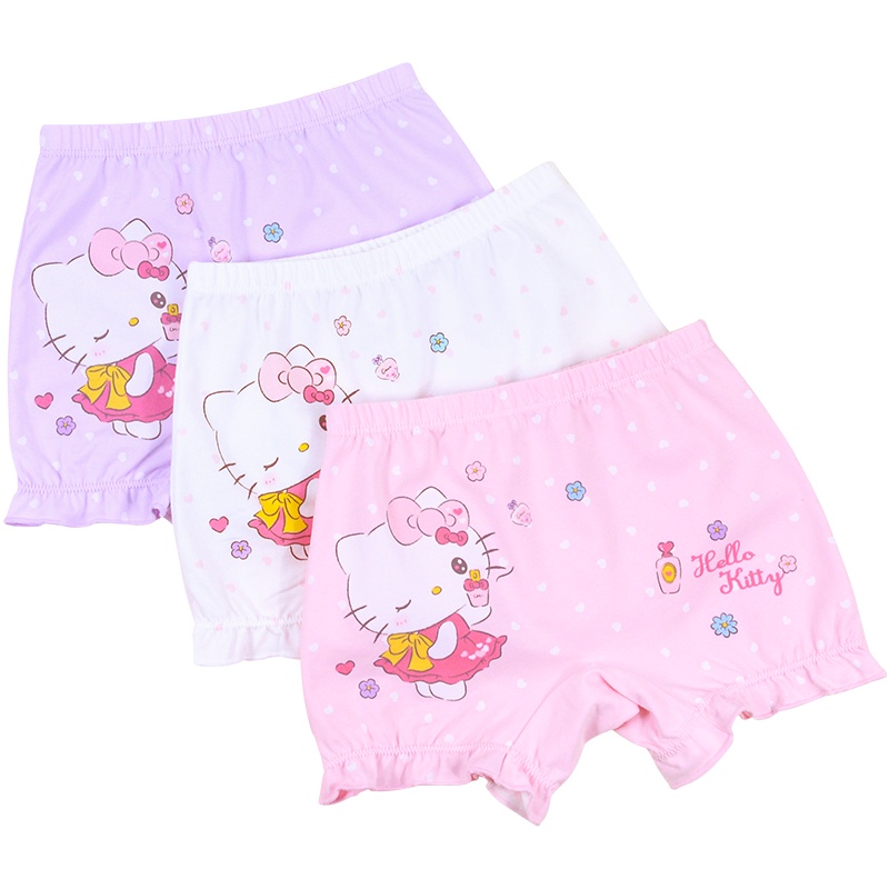 hellokitty女童安全裤纯棉防走光保险内裤夏季薄款中大童宝宝小女孩底裤