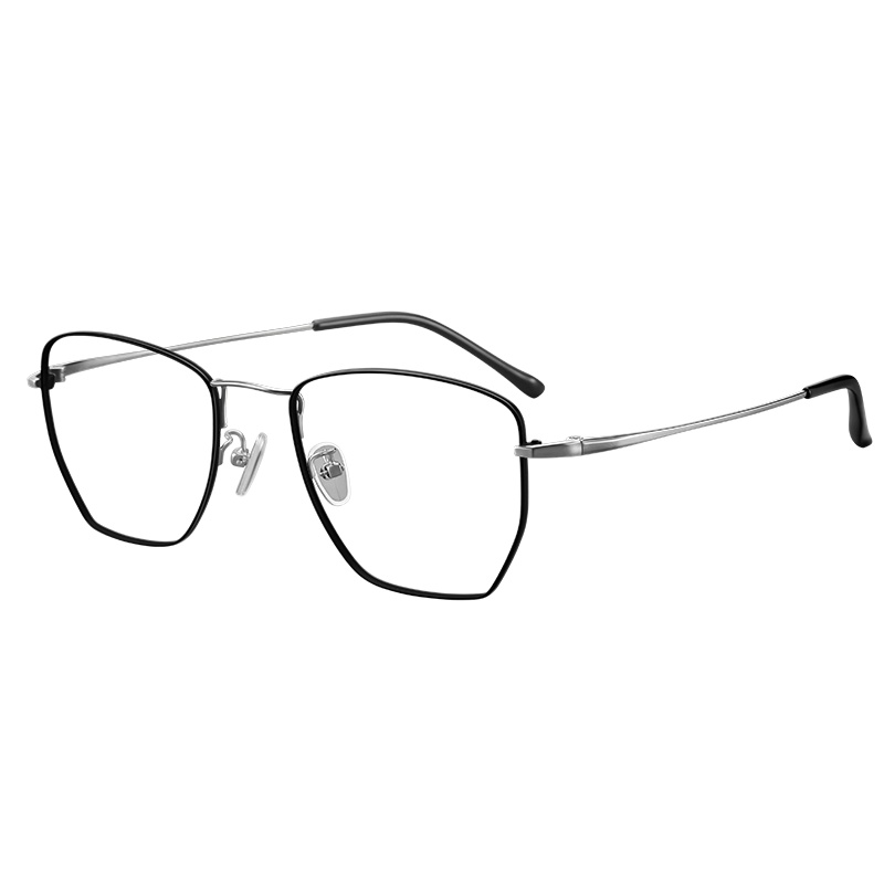 普莱斯(Pulais)近视眼镜男有度数全框眼睛超轻成品眼镜框架韩版配近视镜镜框女 16103 配平光防蓝光镜片