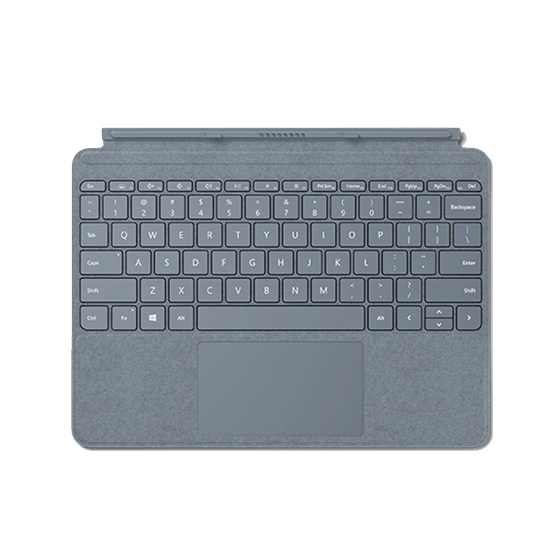 微软 Surface Go 键盘盖 冰晶蓝 磁吸易拆卸 Alcantara材质 类软毛皮手感 键盘背光+玻璃精准触控板