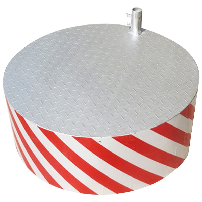 创世人 圆形保安站岗台 单双层岗亭保安执勤物业岗台安全反光站台道路指挥台遮阳伞座底座