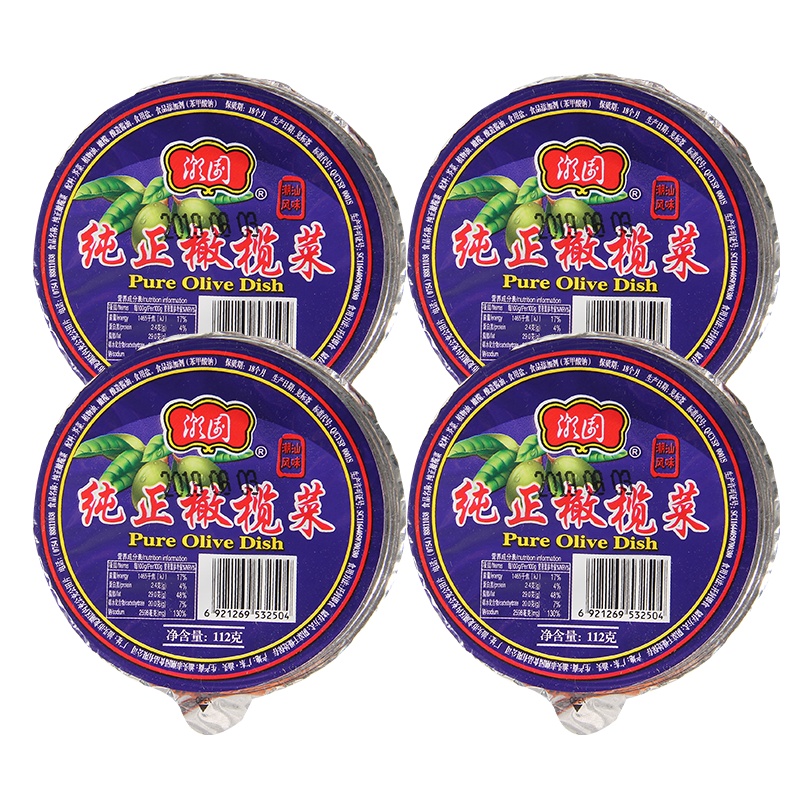 潮园112g纯正橄榄菜 下饭菜咸菜榨菜泡菜腌制菜拌面泡面好搭档