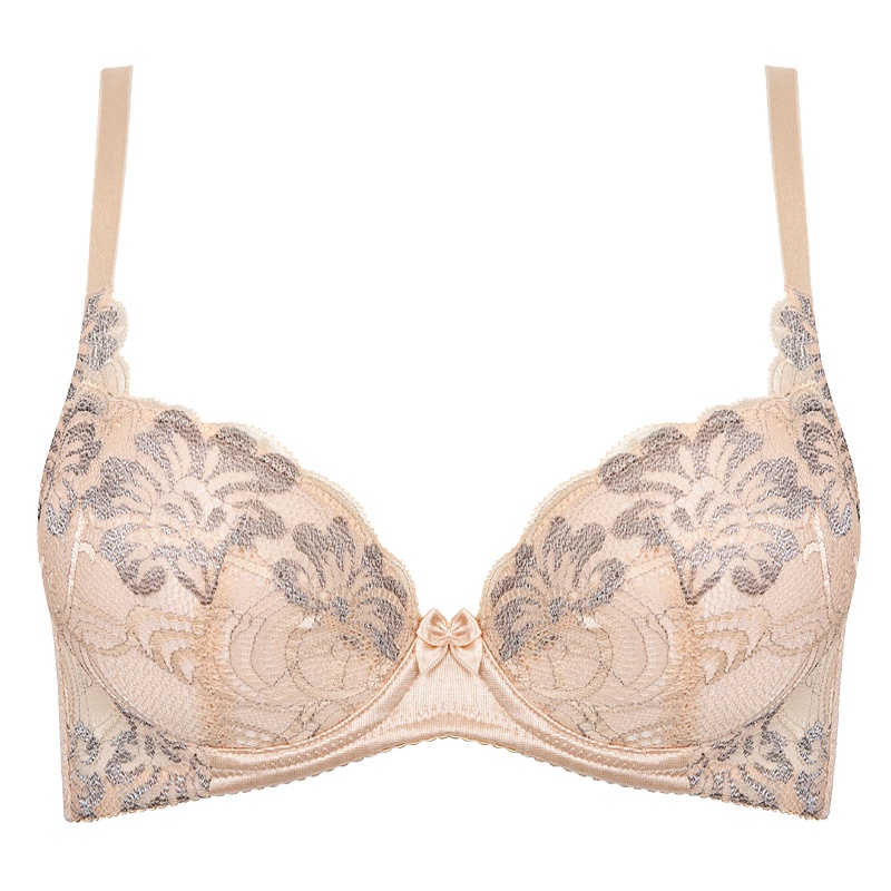 古今文胸专柜正品3/4罩杯薄款U型聚拢小胸调整型蕾丝性感聚拢胸罩内衣0D202女性