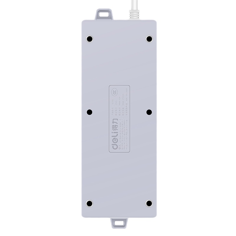 得力(deli) 18256 3米 6孔 安全插座带线电插板接线板排插拖线板电源插线板