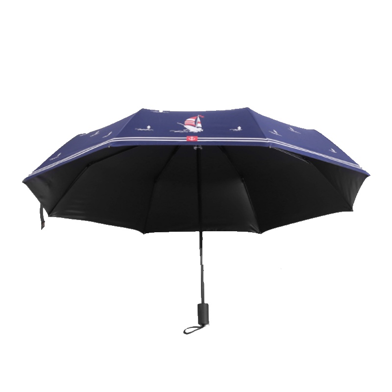 新款三折伞创意帆船晴雨伞黑胶防晒太阳伞防紫外线遮阳伞 LHY 常规款 B2B商品 100份起订
